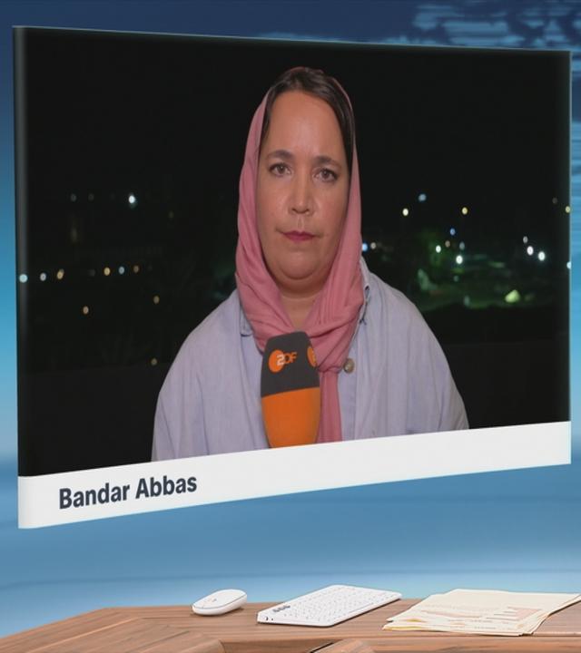 ZDF-Korrespondentin Phoebe Gaa berichtet aus der Straße von Hormus.