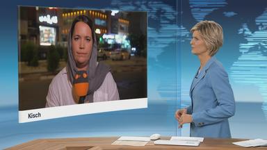 ZDF-Korrespondentin Phoebe Gaa auf der iranischen Insel Kisch 