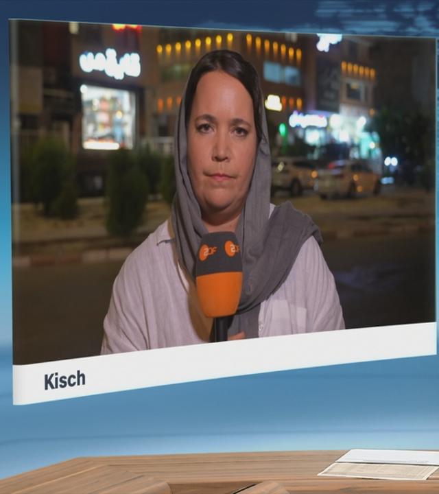 ZDF-Korrespondentin Phoebe Gaa auf der iranischen Insel Kisch 