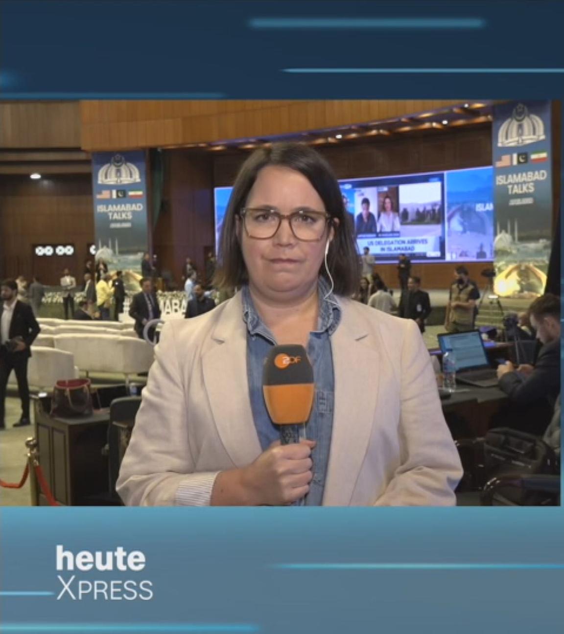 Schaltgespräch mit ZDF-Korrespondentin Phoebe Gaa zu den Friedensverhandlungen in Pakistan zwischen den USA und Iran