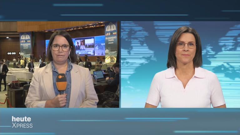 Schaltgespräch mit ZDF-Korrespondentin Phoebe Gaa zu den Friedensverhandlungen in Pakistan zwischen den USA und Iran