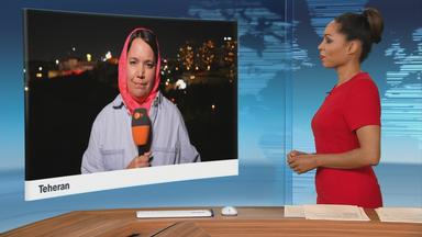 Moderatorin im Schaltgespräch mit ZDF-Korrespondentin Phoebe Gaa