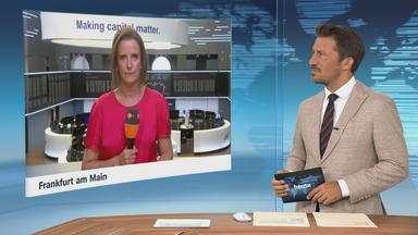 Moderatorin im Schaltgespräch mit ZDF-Börsenexpertin Valerie Haller