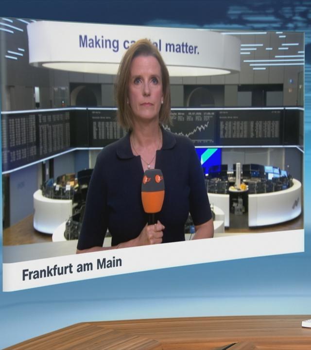 Moderatorin im Schaltgespräch mit ZDF-Börsenexpertin Valerie Haller