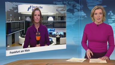 Moderatorin im Schaltgespräch mit ZDF-Wirtschaftsexpertin Valerie Haller