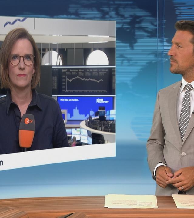 ZDF-Korrespondentin valerie haller im Schaltgespräch mit der heute
