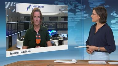 Moderatorin im Schaltgespräch mit ZDF-Börsenexpertin Valerie Haller