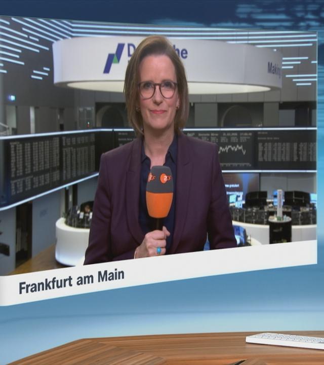 Valerie Haller an der Börse in Frankfurt 