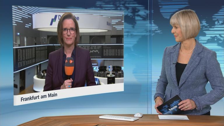 Valerie Haller an der Börse in Frankfurt 