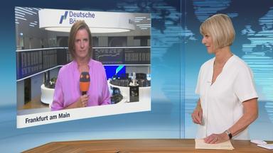 Moderatorin im Schaltgespräch mit ZDF-Börsenexpertin Valerie Haller