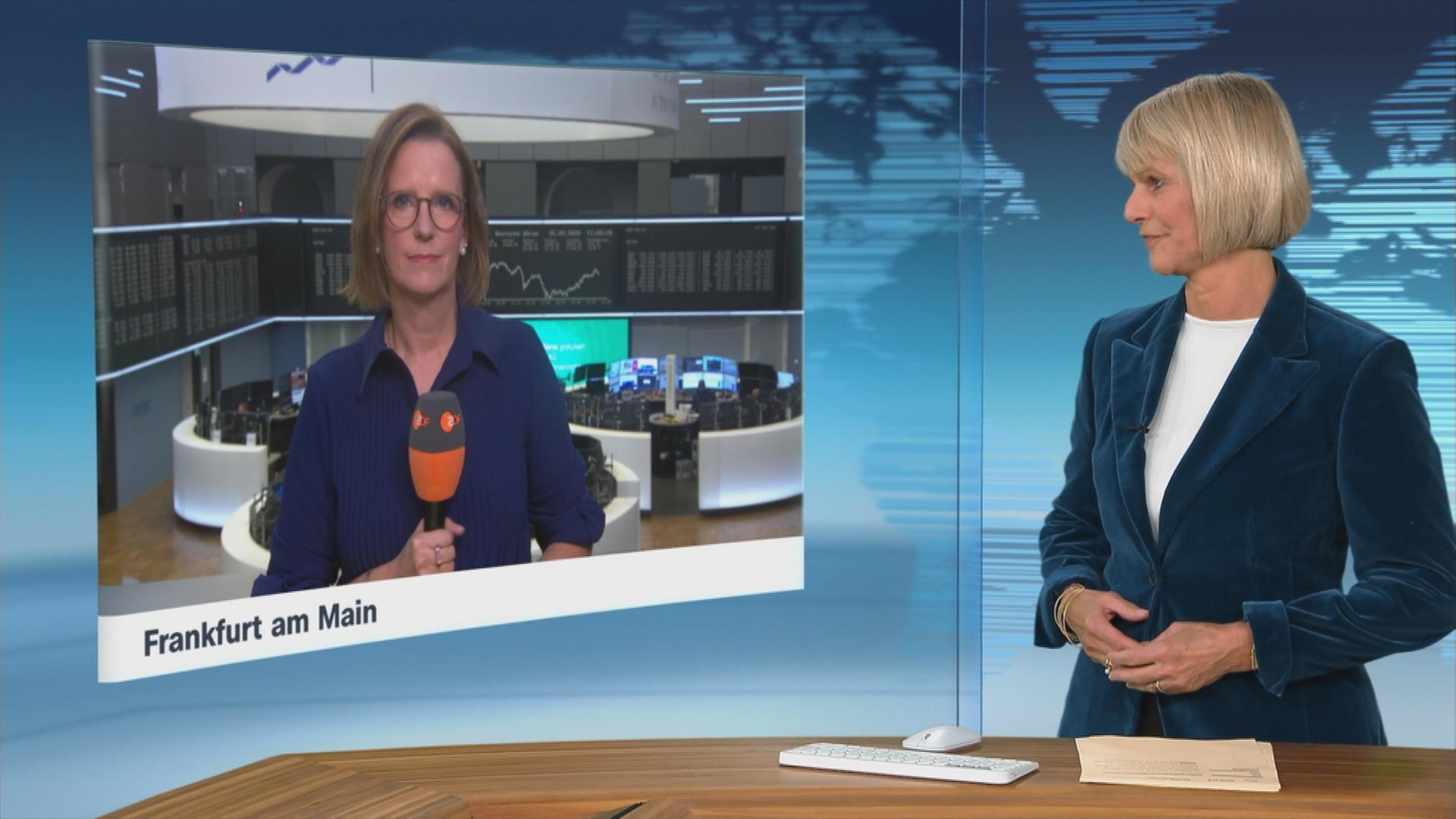 ZDF-Korrespondentin Valeria Haller an der Börse