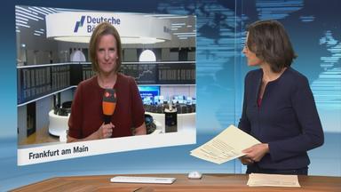 Moderatorin im Schaltgespräch mit ZDF-Börsenexpertin Valerie Haller