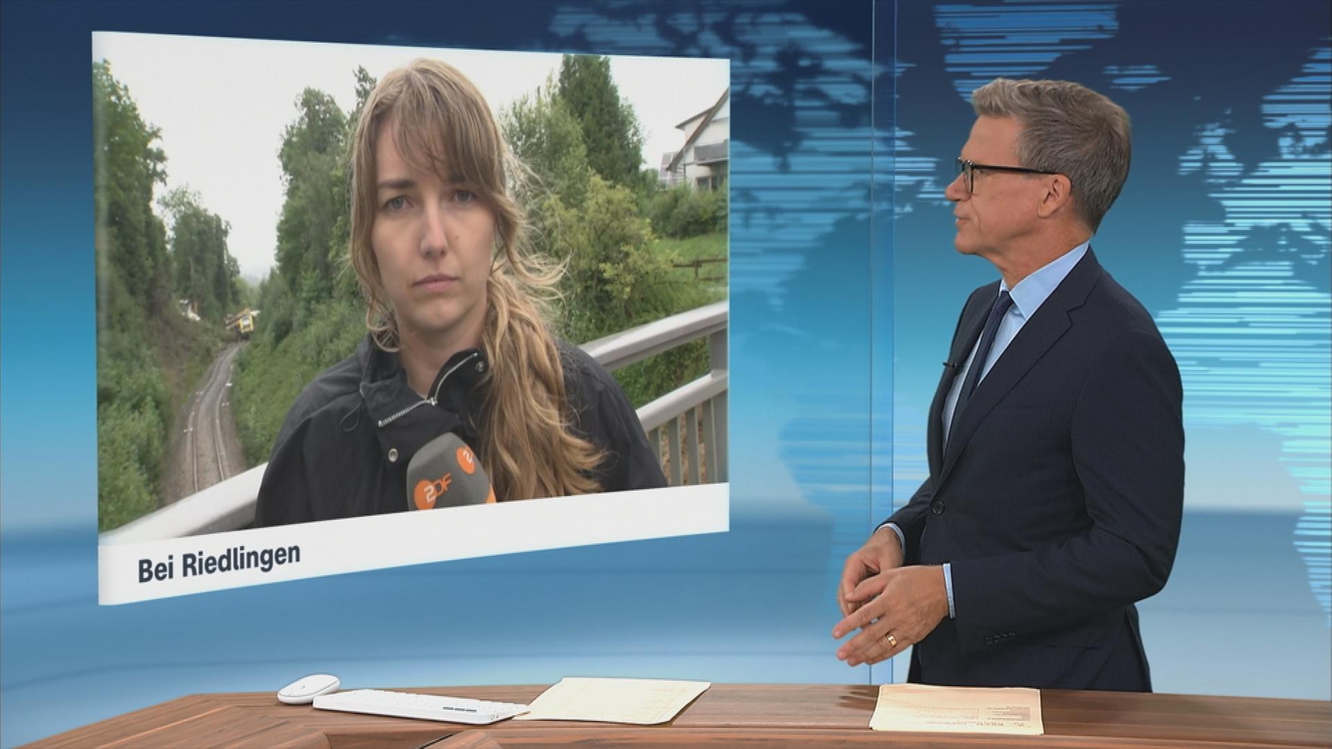 ZDF-Korrespondentin Luisa Houben an der Unfallstelle