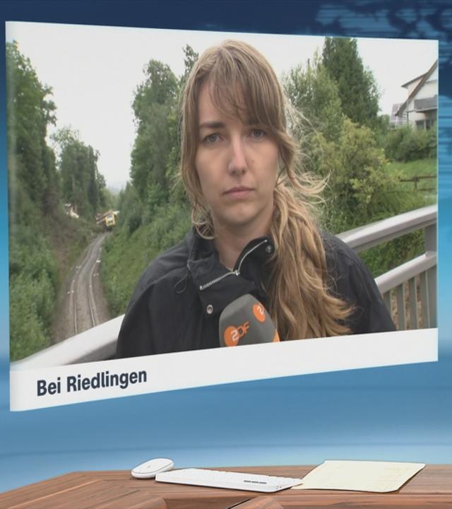 ZDF-Korrespondentin Luisa Houben an der Unfallstelle