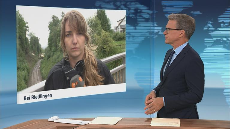 ZDF-Korrespondentin Luisa Houben an der Unfallstelle