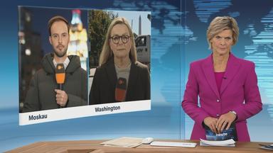 Die ZDF-Korrespondenten Felix Klauser und Claudia Bates sind zu sehen.