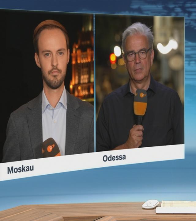 ZDF-Korrespondenten Felix Klauser und Henner Hebestreit 