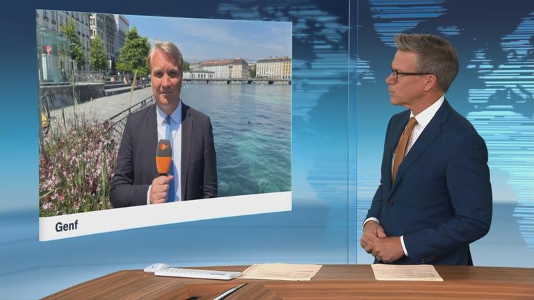 ZDF-Korrespondent Andreas Kynast berichtet ins ZDFheute Studio.