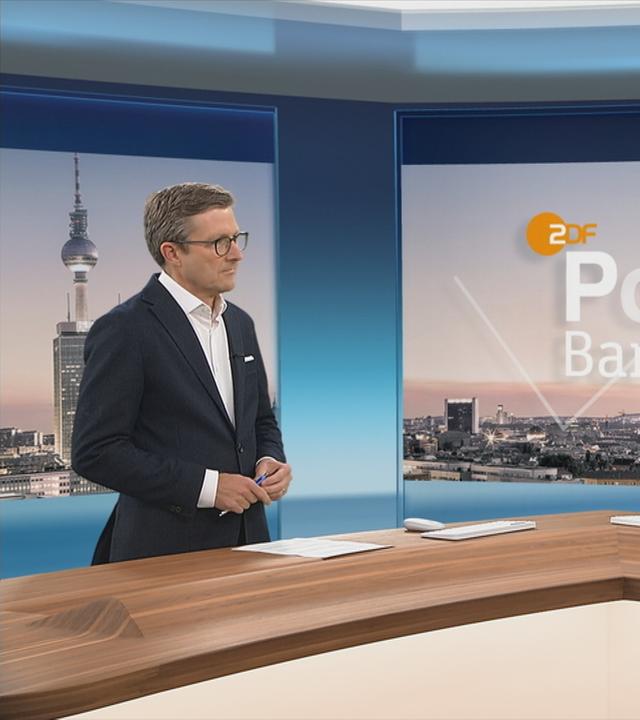 Stefan Leifert präsentiert die Ergebnisse des aktuellen ZDF-Politbarometers