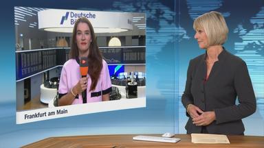 Sina Mainitz an der Börse in Frankfurt am Main