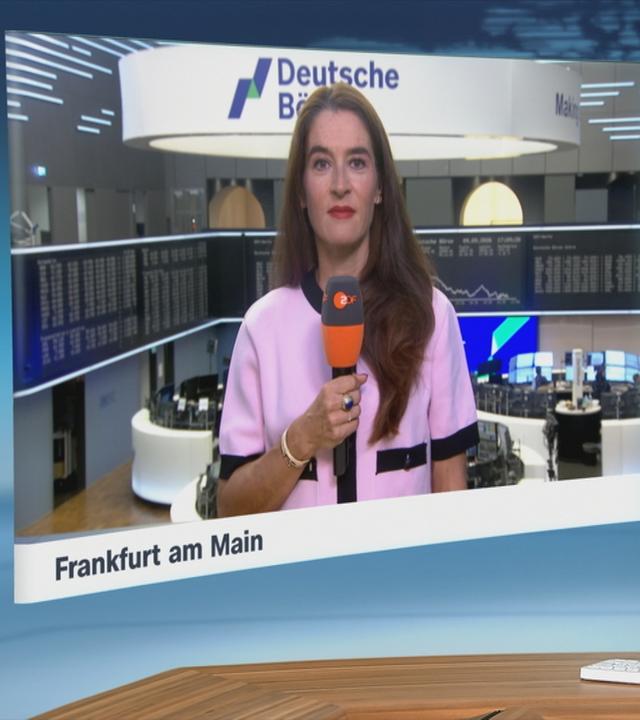 Sina Mainitz an der Börse in Frankfurt am Main