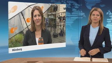 Moderatorin im Schaltgespräch mit Korrespondentin Andrea Maurer
