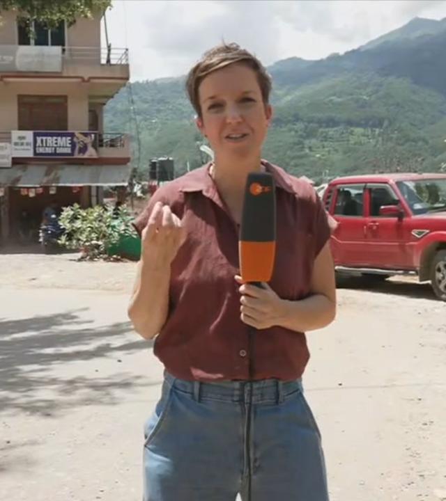 ZDF-Korrespondentin Miriam Steimer berichtet aus Nepal