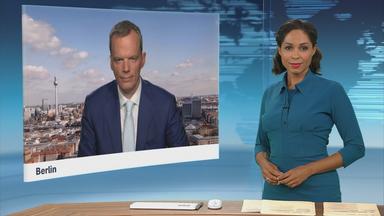Moderatorin im Schaltgespräch mit ZDF-Börsenexperte Florian Neuhann