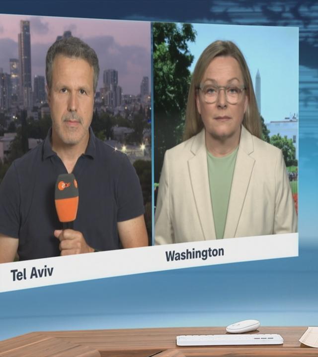 ZDF-Korrespondent Thomas Reichart und ZDF-Korrespondentin Claudia Bates