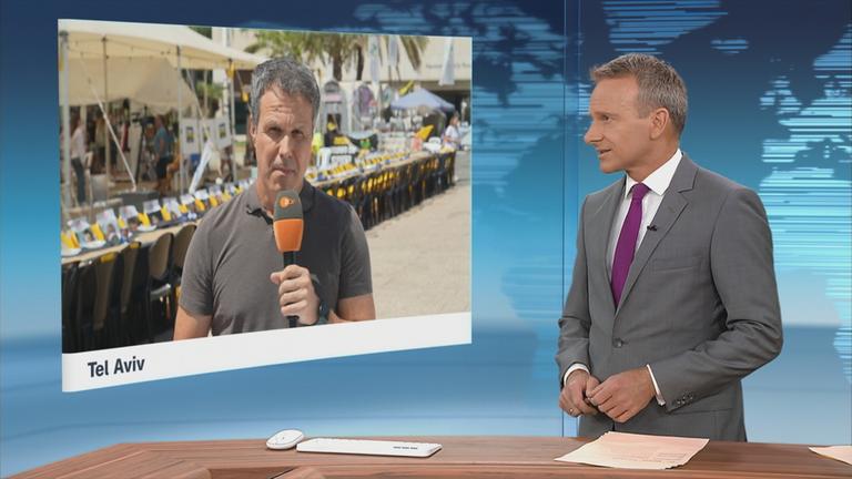 ZDF-Korrespondent Thomas Reichart berichtet aus Tel Aviv ins ZDFheute Studio.