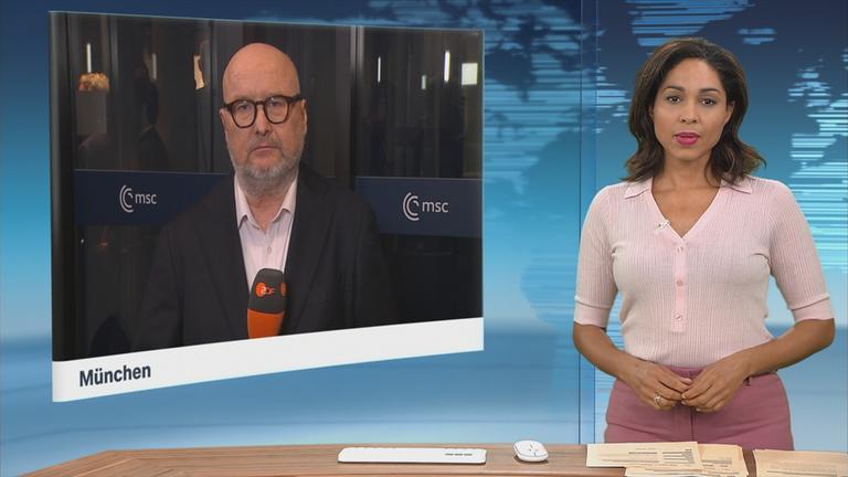 Schaltgespräch zwischen ZDF-Korrespondent Ulf Röller und Moderation.