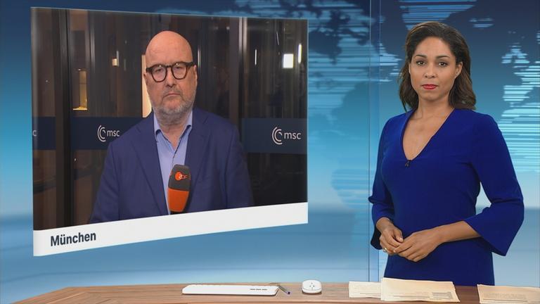 Schaltgespräch zwischen ZDF-Korrespondent Ulf Röller und Moderation