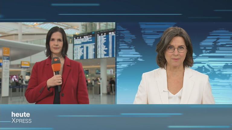 Schaltgespräch mit ZDF-Reporterin Brigitte Saar zum Streik vom Lufthansa-Kabinenpersonal und Flugausfällen