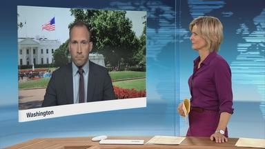 Schaltgespräch mit David Sauer und Moderation.