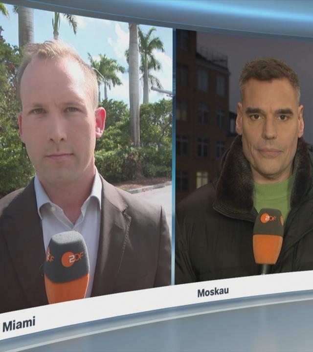 Die ZDF-Korrespondenten David Sauer und Armin Coerper. Beide sind zugeschaltet.