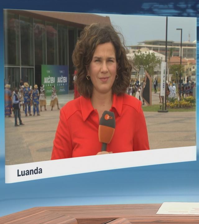 Moderator im Schaltgespräch mit Korrespondentin Isabelle Schäfers