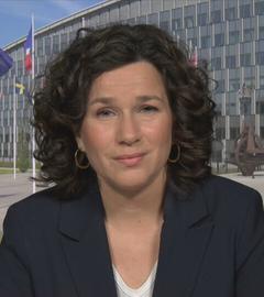 ZDF-Korrespondentin Isabelle Schaefers ist in Brüssel zu sehen.