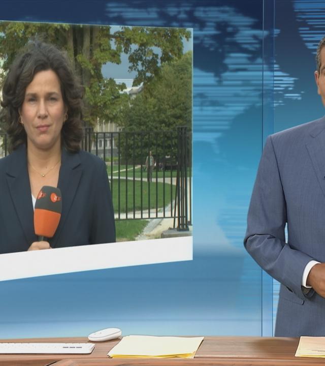 ZDF-Korrespondentin Schäfers ist in Brüssel zu sehen.