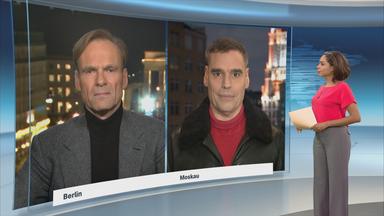 ZDF-Korrespondenten Schmiese und Coerper bei einem Schaltgespräch
