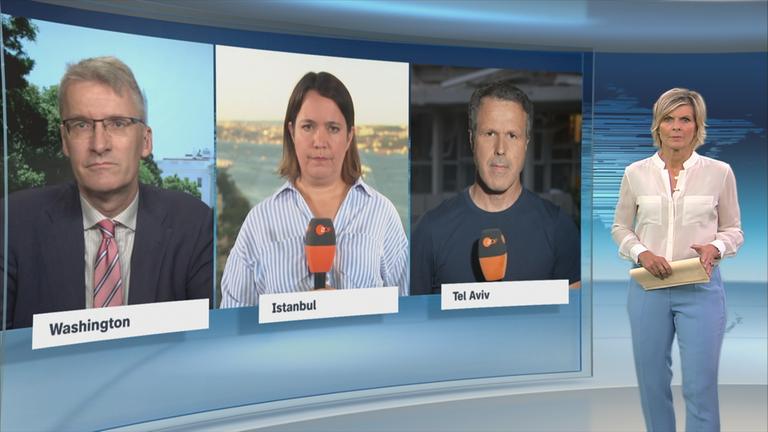 Theveßen, Gaa, Reichart im Schaltgespräch mit der heute