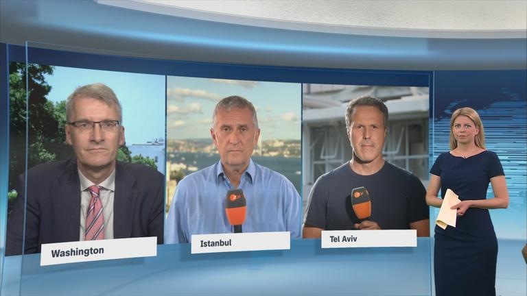 Theveßen, Brase, Reichart im Schaltgespräch mit der heute