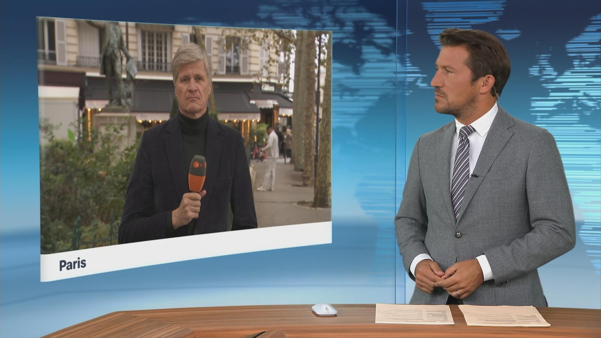 ZDF-Korrespondent Thomas Walde bei einem Schaltgespräch.