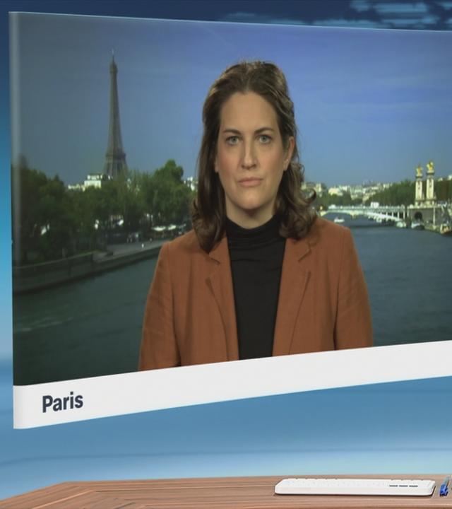 ZDF-Korrespondentin Anna Warsberg bei einem Schaltgespräch.