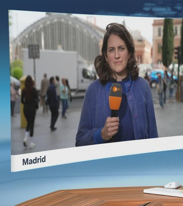 ZDF-Korrespondentin Anna Warsberg im Schaltgespräch in madrid in der heute um 17:00 Uhr