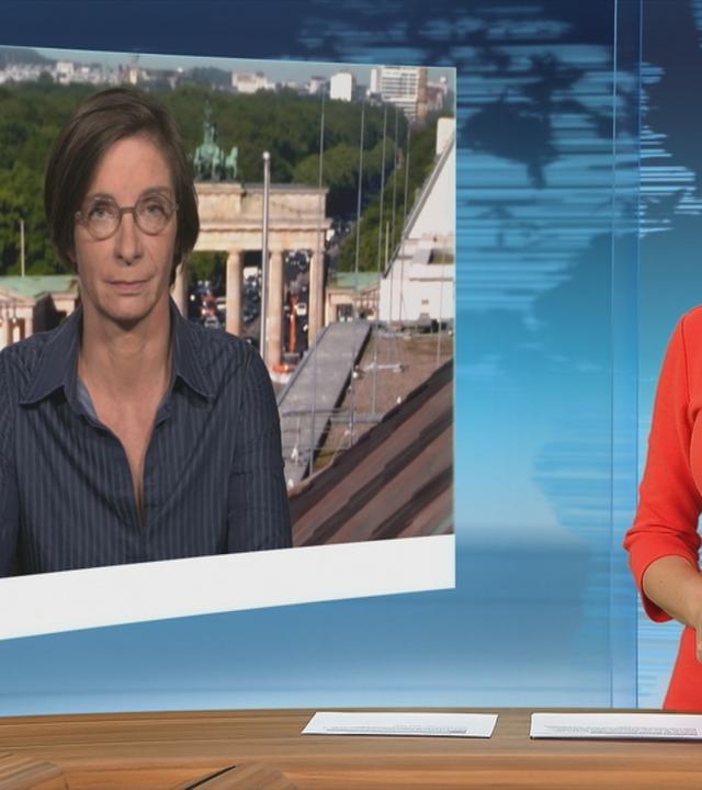 ZDF-Korrespondentin Zimmermann ist in Berlin zu sehen.