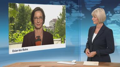 ZDF-Korrespondentin Diana Zimmermann in Evian