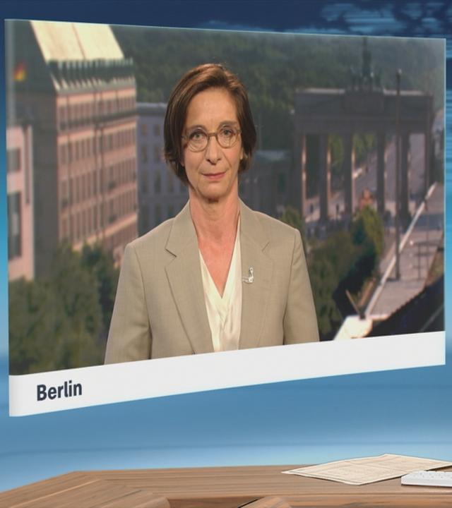 Moderatorin im Schaltgespräch mit ZDF-Korrespondentin Diana Zimmermann