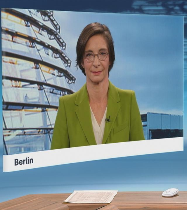 Moderatorin im Schaltgespräch mit ZDF-Korrespondentin Diana Zimmermann