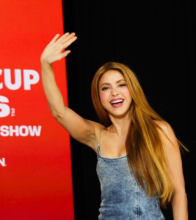 Shakira bei der Präsentation der WM-Halbzeitshow