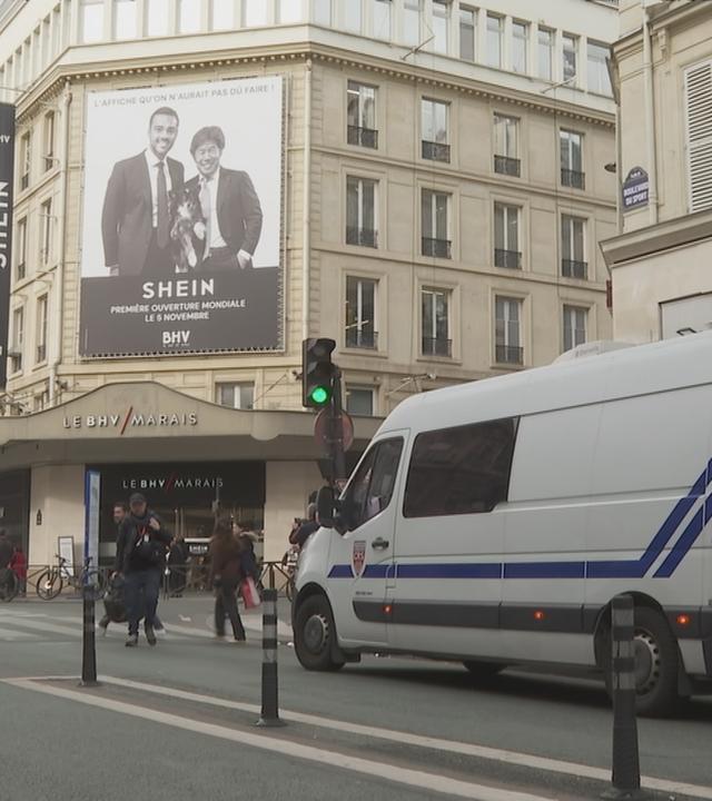 SHEIN Laden in Paris von Außen vor Eröffnung